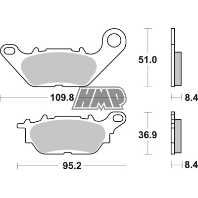 Pastilhas travão YAMAHA GPD N-MAX 125 / 155 / TRICITY 300 / 227HM - SBS